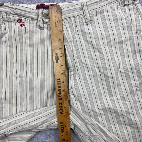 Abercrombie & Fitch shorts men’s 30‎ vintage white stripe retro Y2K adjustable - Picture 16 of 16
